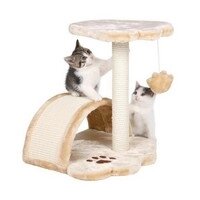 Trixie / Когтеточка-столб для кошек Трикси "Vitoria" с Полочкой и Дугой Бежевый Плюш