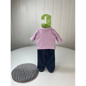 TuKiTu Комплект одежды для кукол Весна-Осень (пальто, водолазка, джинсы, берет) 40 см