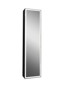 Зеркало-шкаф Континент Mirror Box black LED 40х160 с подсветкой МВК050
