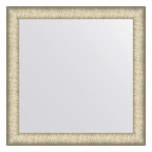 Зеркало в багетной раме Evoform брашированное серебро 59 мм 63х63 см