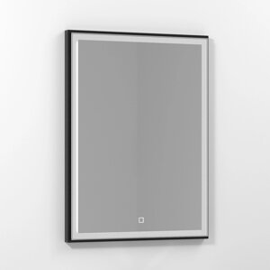 Зеркало Vod-Ok Лайт 60 чёрный глянец, с подсветкой /9238