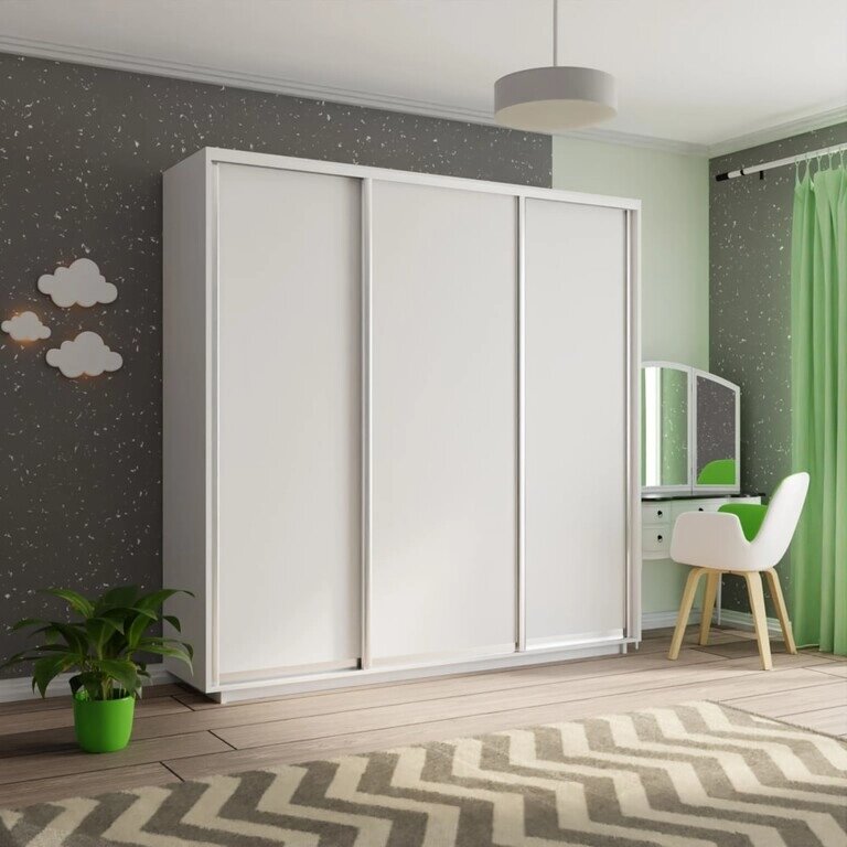 Шкаф-купе 3-х дверный Экспресс-2 1800х450/600х2200/2400 (ЛДСП) Е1 мебель от компании Фабрика Мебели - фото 1