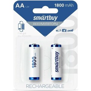 Аккумулятор smartbuy AA/2BL (AA, nimh, 1800mah, 2 шт) (SBBR-2A02BL1800)