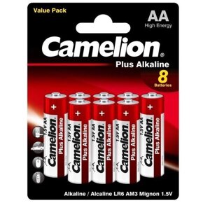Батарейка Camelion Plus Alkaline AA, в упаковке: 8 шт.