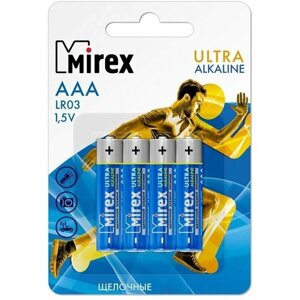 Батарейки щелочная Mirex LR03 / AAA 1,5V 4 шт, ecopack