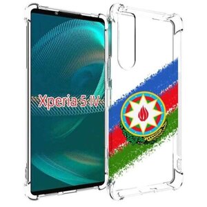 Чехол MyPads герб флаг Азербайджана для Sony Xperia 5 IV (5-4) задняя-панель-накладка-бампер