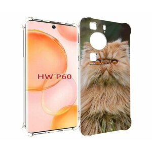 Чехол MyPads кошка персидская для Huawei P60 задняя-панель-накладка-бампер