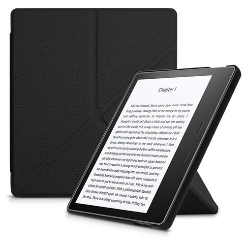 Чехол-обложка футляр MyPads для Amazon Kindle Oasis 2 (2017) 3G из качественной эко-кожи тонкий с магнитной застежкой черный