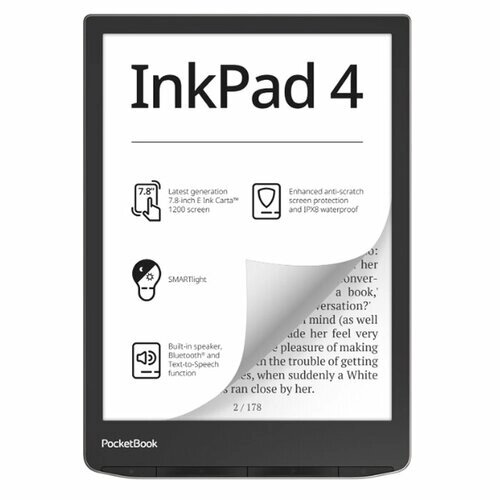 PocketBook Электронная книга PocketBook 743G InkPad 4 Stardust Silver (PB743G-U-WW)