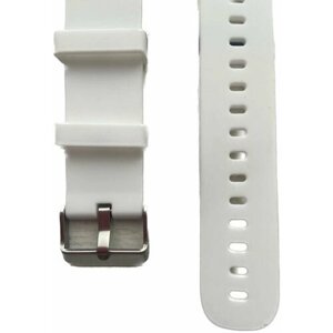 Ремешок для смарт-часов, фитнес-браслета универсальный 20 мм силиконовый браслет с пряжкой Xiaomi Samsung Huawei Honor, белый