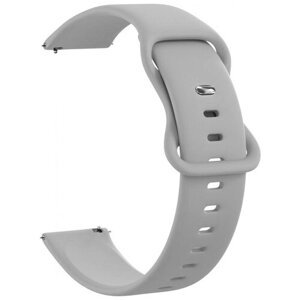 Ремешок силиконовый GSMIN Net 22 для Ticwatch E2 (Светло-серый)
