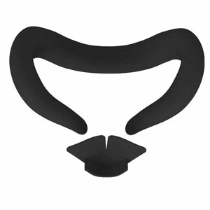 Силиконовая накладка на лицо для Meta Quest 3 + накладка на нос, черная