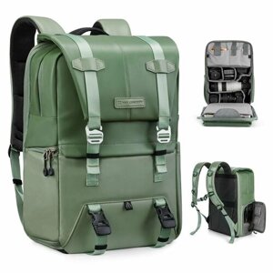 Сумка-рюкзак для камеры водонепроницаемая 20л светло зеленая / Сумка для цифровой зеркальной камеры / Рюкзак для ноутбука (K&F Concept KF13.087AV9)