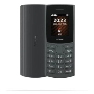 Телефон Nokia 105 (2023), 2 SIM, древесный уголь