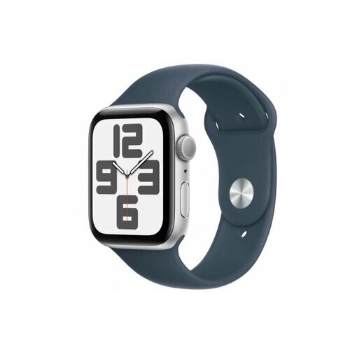 Умные часы Apple Watch Series SE Gen 2 44 мм Aluminium Case GPS, silver Sport Band M/L