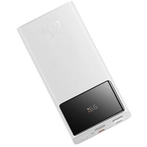 Внешний аккумулятор OS-Baseus Star-Lord Digital Display Fast Charge Power Bank 10000mAh 22.5W с кабелем USB - Type-C 3A 0.3m (PPXJ100002) Белый