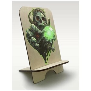 Подставка для телефона c рисунком УФ игры Diablo III Eternal Collection (Дьябло, темное фэнтази, варвар) - 379