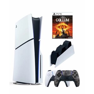 Приставка Sony Playstation 5 slim 1 Tb+2-ой геймпад (Camo)+зарядное+Gollum