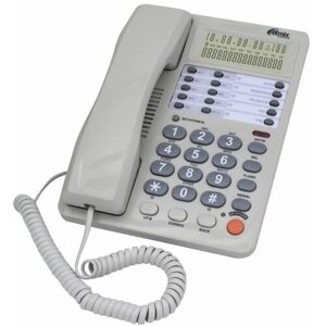 Проводные телефоны RITMIX Телефон Ritmix RT-495, Caller ID, однокнопочный набор, память номеров, спикерфон, белый