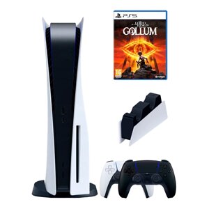 PS5 (ПС5) Игровая приставка Sony PlayStation 5 ( 3-я ревизия) + 2-й геймпад (черный) + зарядное + Gollum