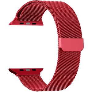 Ремешок для Apple Watch миланская петля размер 38-40-41 мм, красный / Браслет для часов Apple Watch series 1-8, SE