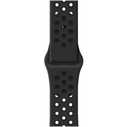 Ремешок для смарт-часов, фитнес-браслета универсальный 22 мм Nike силиконовый найк перфорация браслет Xiaomi Samsung Huawei Honor, черный