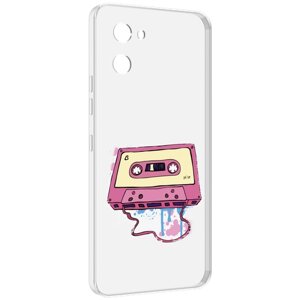 Чехол MyPads Розовая кассета для UMIDIGI G1 задняя-панель-накладка-бампер