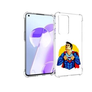 Чехол задняя-панель-накладка-бампер MyPads русский супермен для OnePlus 9RT противоударный