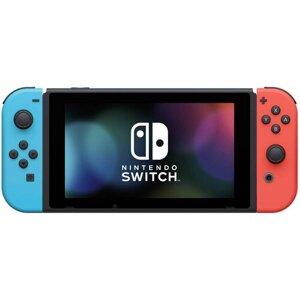 Игровая приставка Nintendo Switch rev. 2 32 ГБ HDD, без игр, неоновый синий/неоновый красный