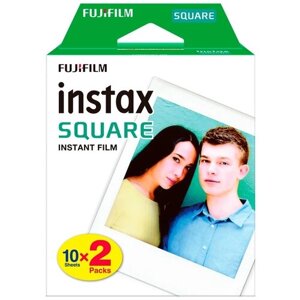 Картридж для моментальной фотографии Fujifilm Instax Square, 800 ISO, 20 шт., белый