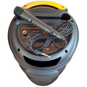 Колонка акустическая портативная комбоусилитель (Караоке) TWS1185 /Пульт/Микрофон проводной/Bluetooth/FM/TF card/USB/BT/AUX/P. М. P. O. 3000W