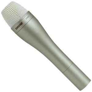 Микрофон проводной Shure SM63, разъем: XLR 3 pin (M), шампань