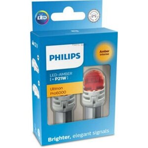 Philips 11498AU60X2 ампа P21W LED amber 11498 AU60 12V картон 2 .