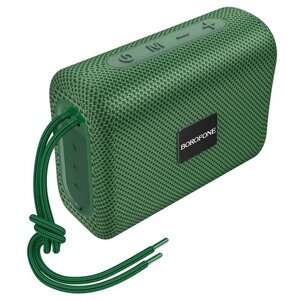 Портативная колонка Borofone BR18 Encourage, 5 Вт, BT5.1, FM, microSD, USB, 500 мАч, зеленая