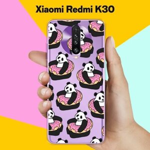 Силиконовый чехол на Xiaomi Redmi K30 Панды / для Сяоми Редми К30