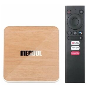ТВ-приставка MECOOL KM6 Deluxe Edition 4/32Gb, бежевый/белый