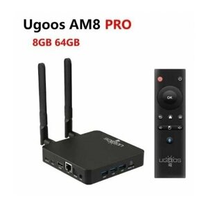 Ugoos AM8 pro 8 64 гб+Геймпад с установленными приложениями для бесплатного просмотра ТВ и фильмов