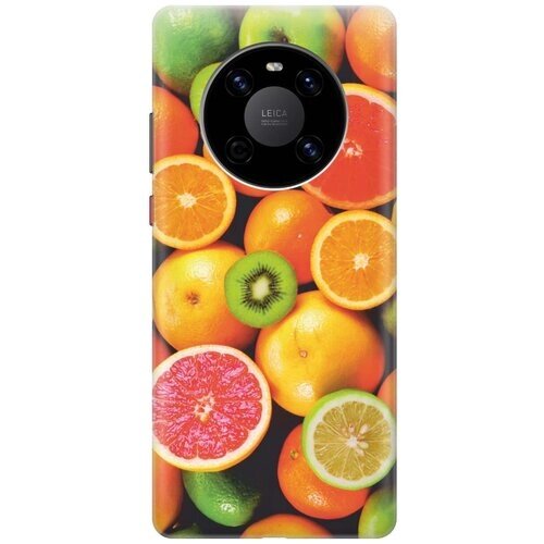 Ультратонкий силиконовый чехол-накладка для Huawei Mate 40 с принтом "Сочные фрукты"