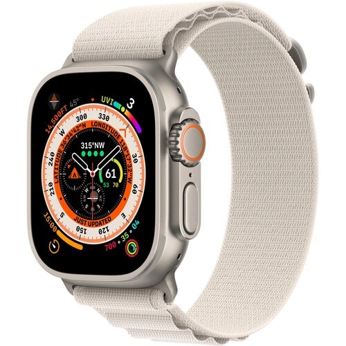 Умные часы Apple Watch Ultra 49 мм Titanium Case, титановый/звездный Alpine Loop, M