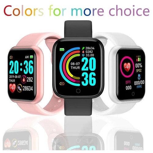 Умные смарт часы для Android и iOS / цвет черный