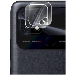 Защитное стекло на Xiaomi Poco C40 (Ксиоми Поко С40) гибридное - пленка + стекловолокно на Камеру, прозрачное тонкое Hybrid Glass 2 шт, Brozo