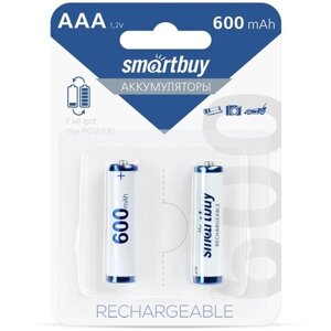 Аккумулятор Ni-Mh 600 мА·ч 1.2 В SmartBuy AAA Rechargeable 600, в упаковке: 2 шт.