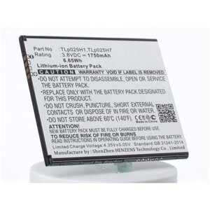 Аккумуляторная батарея iBatt 1750mAh для Alcatel OT-5051D, OT-5051X