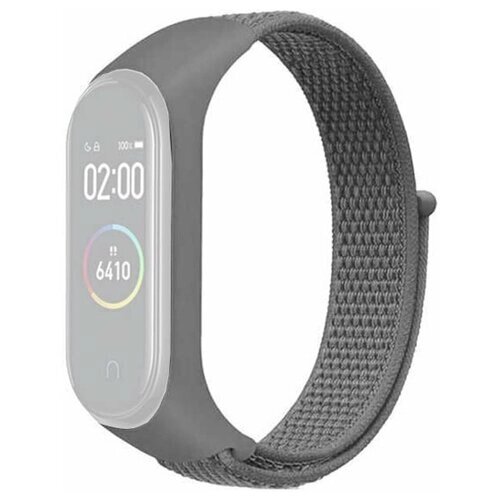 Aксессуар Ремешок DF для Xiaomi Mi Band 3 / 4 / 5 Nylon Grey xiNylonband-01