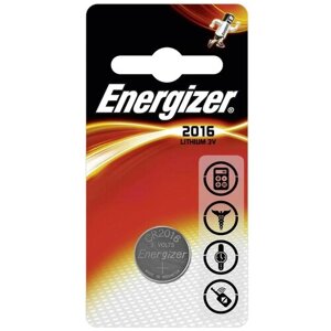 Батарейка Energizer CR2016, в упаковке: 1 шт.