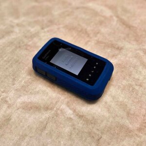 Чехол для Garmin eTrex Solar силиконовый бампер противоскользящий (Темно-синий)