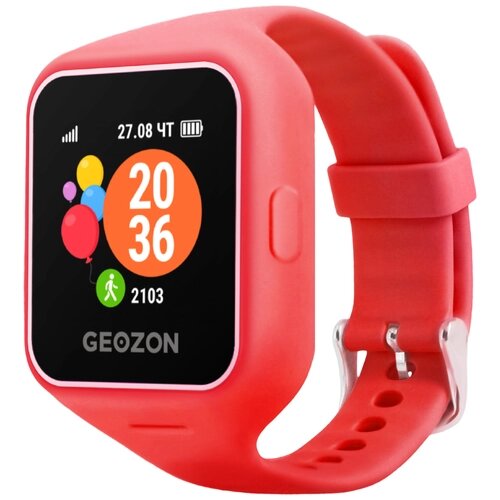 Детские умные часы GEOZON LIFE 44 мм, красный