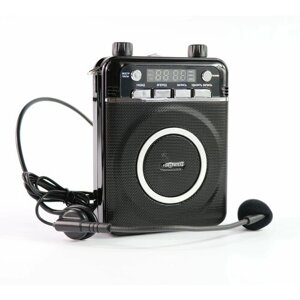 Громкоговоритель усилитель голоса поясной мегафон РМ-89 с MP3/USB/microSD/радио/bluetooth/запись/ЭХО/тональность 55 Ватт