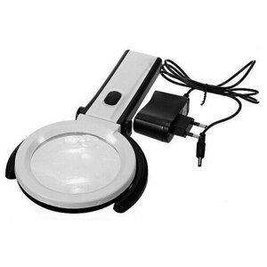 Лупа настольная Magnifier 2x/5x-120мм складная с подсветкой (10 LED) MG3B-1C для чтения и рукоделия