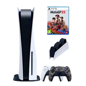 PS5 (ПС5) Игровая приставка Sony PlayStation 5 ( 3-я ревизия) + 2-й геймпад (камуфляж) + зарядное + MotoGP 23